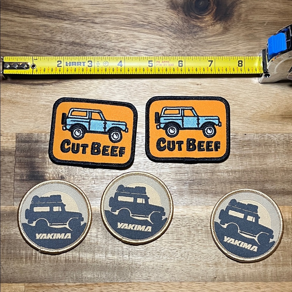 Orange and Tan Off-Road Vehicle Patches
